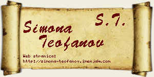 Simona Teofanov vizit kartica